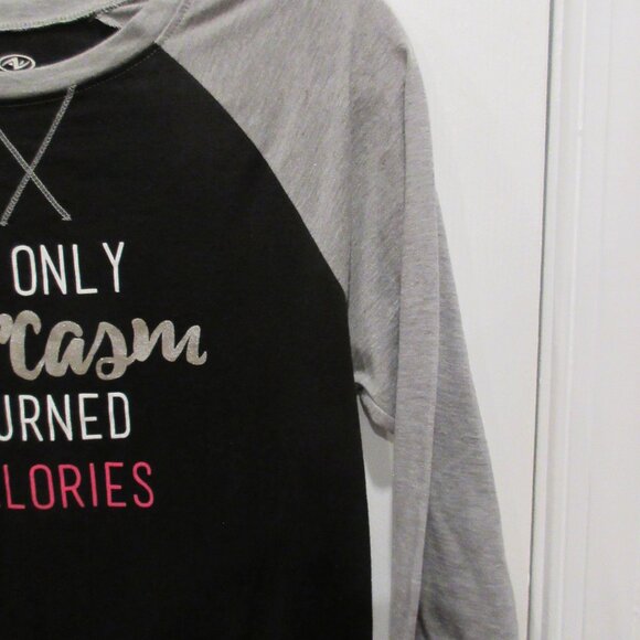 Women's size m (8-10) shirt "if only sarcasm burned calories" - Picture 8 of 9
